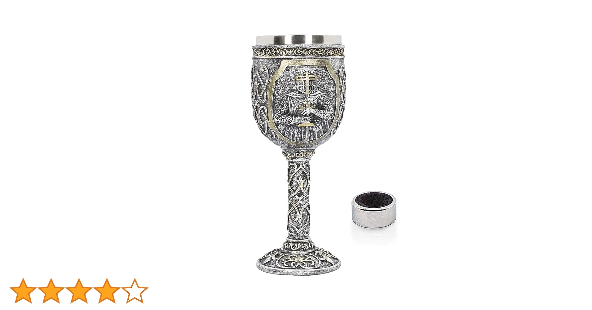 レア Alchemy Gothic ゴブレット 聖杯 インテリア エナメル彩 勿忘草ゴブレット（アンティークボヘミアンガラス